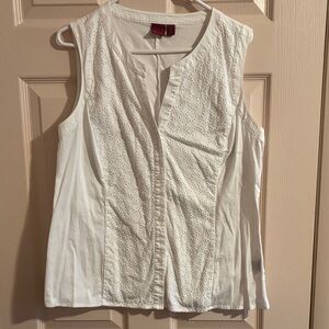 212 Collection Cream Sleeveless Blouse